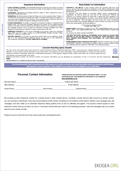Royaume , Uni Relevé hypothécaire de la banque Santander aux formats Word et PDF, 3 pages 3 template Royaume , Uni Relevé hypothécaire de la banque Santander aux formats Word et PDF, 3 pages 3 template